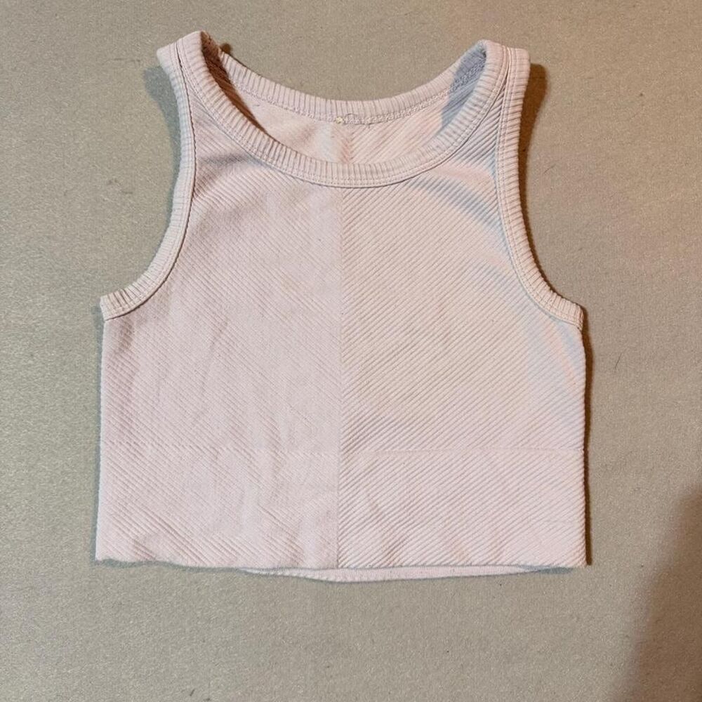 Nikibiki Women's Pink and White Crop-top